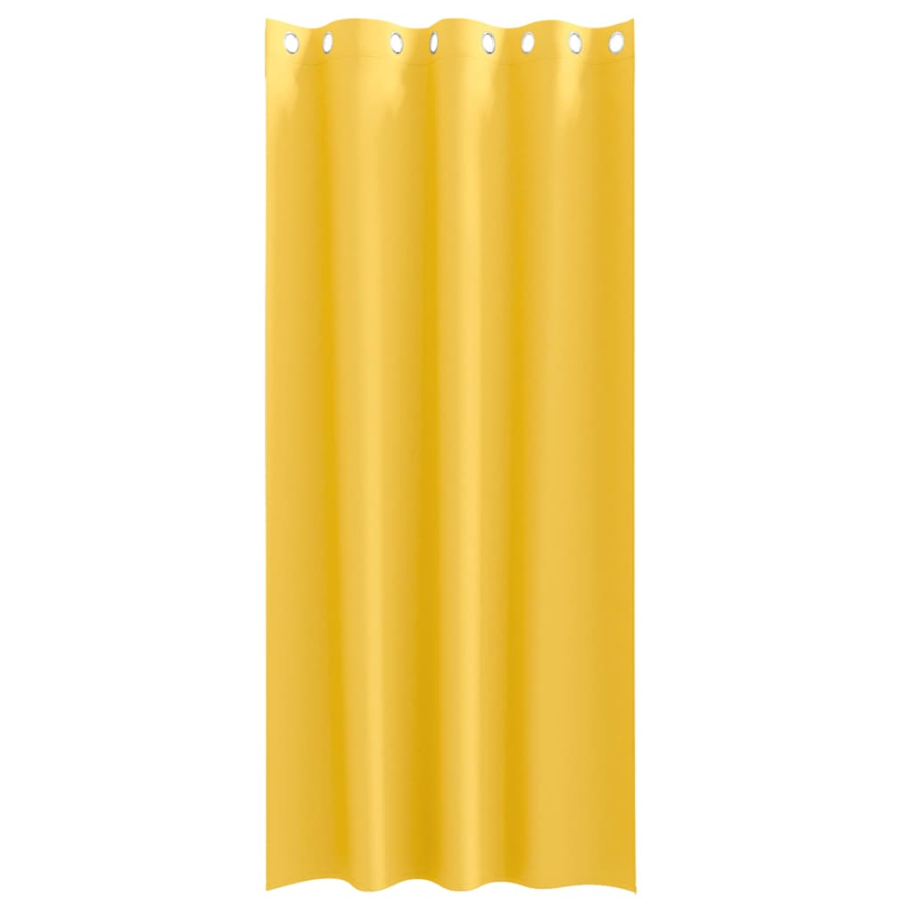 Tende Blackout con Anelli 2 pz Giallo Senape 245 x 140 cm