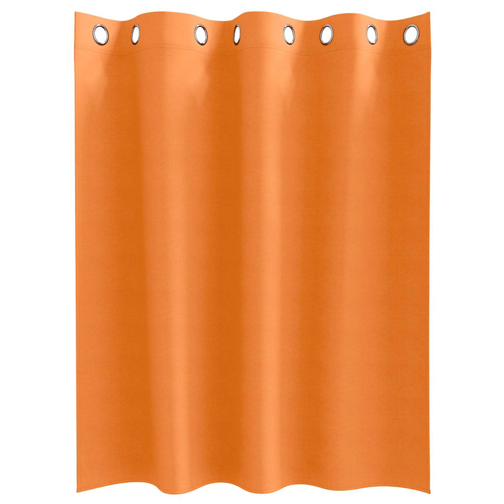 Tende Blackout con Anelli 2 pz Arancione Vivo 140 x 140 cm