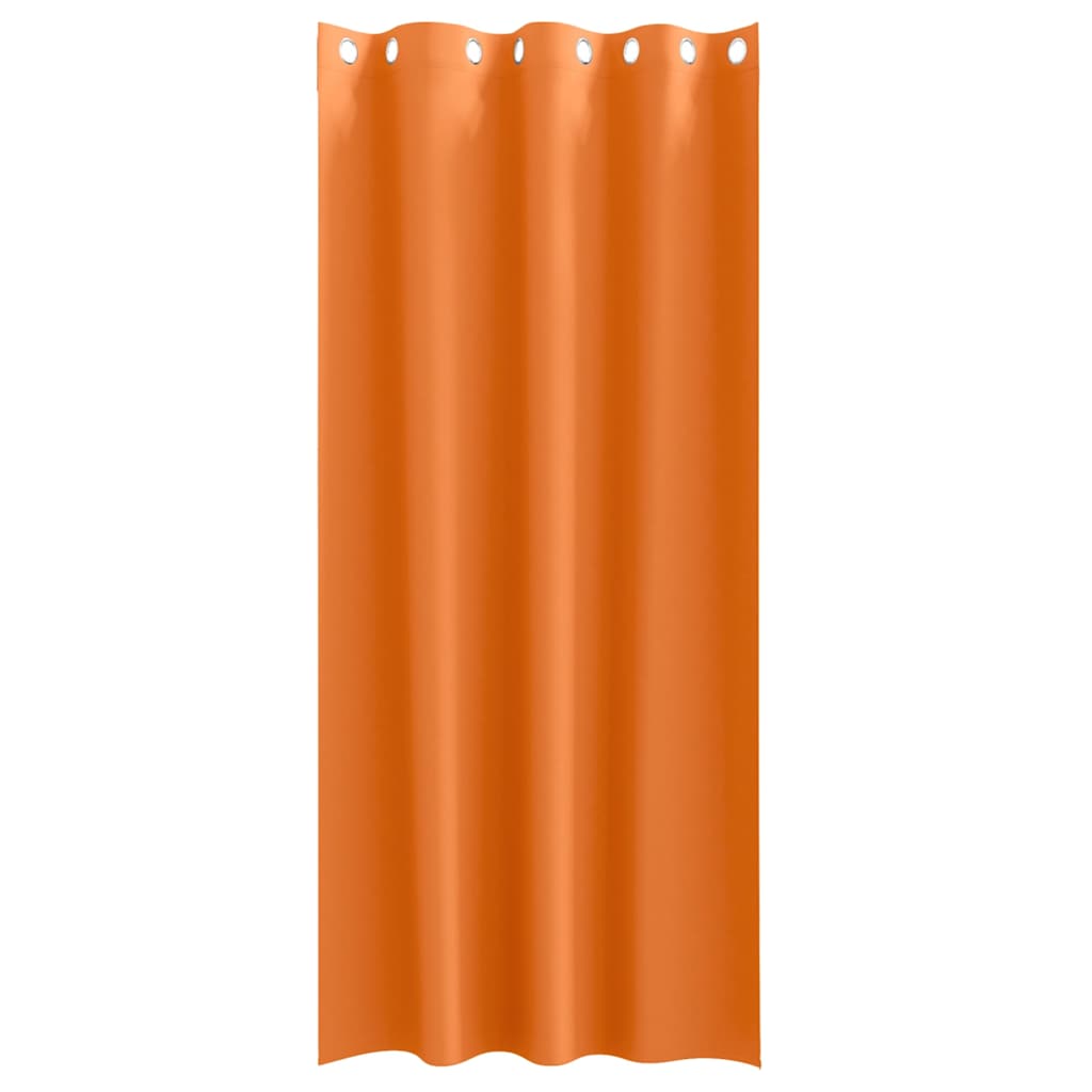 Tende Blackout con Anelli 2 pz Arancione Vivo 225 x 140 cm
