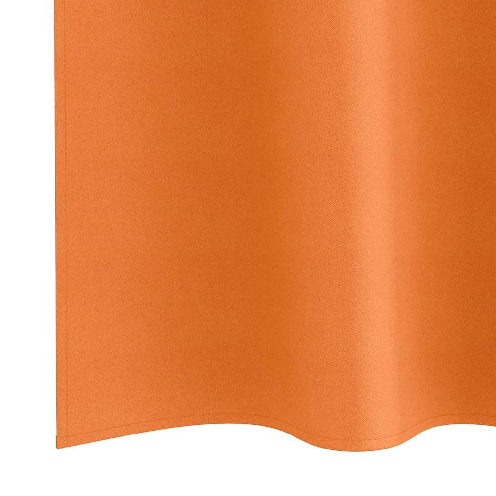 Tende Blackout con Anelli 2 pz Arancione Vivo 225 x 140 cm