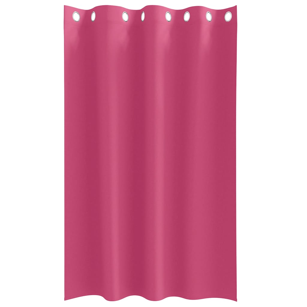 Tende Blackout con Anelli 2 pz Rosa Vivo 175 x 140 cm