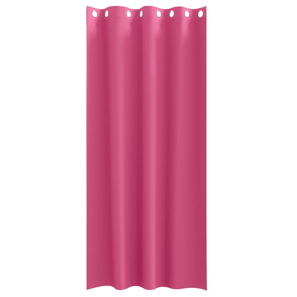 Tende Blackout con Anelli 2 pz Rosa Vivo 245 x 140 cm