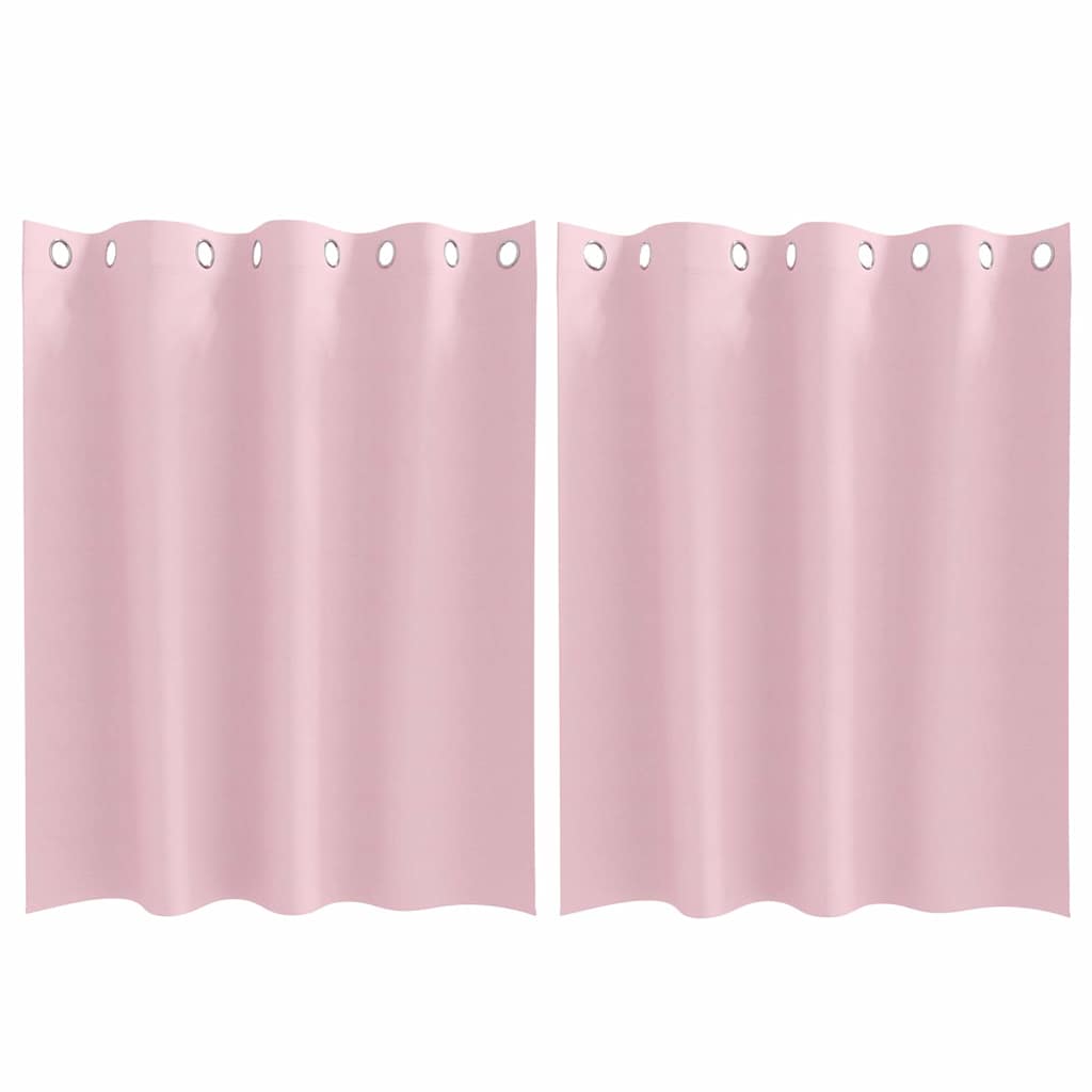 Tende Blackout con Anelli 2 pz Rosa baby 140 x 140 cm