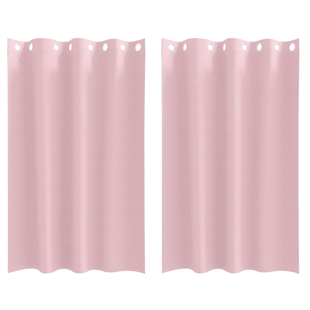 Tende Blackout con Anelli 2 pz Rosa baby 175 x 140 cm