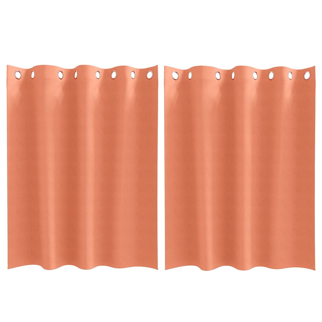 Tende Blackout con Anelli 2 pz Terracotta 140 x 140 cm