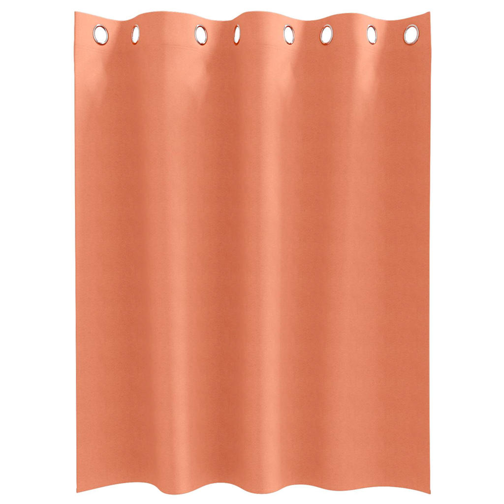Tende Blackout con Anelli 2 pz Terracotta 140 x 140 cm