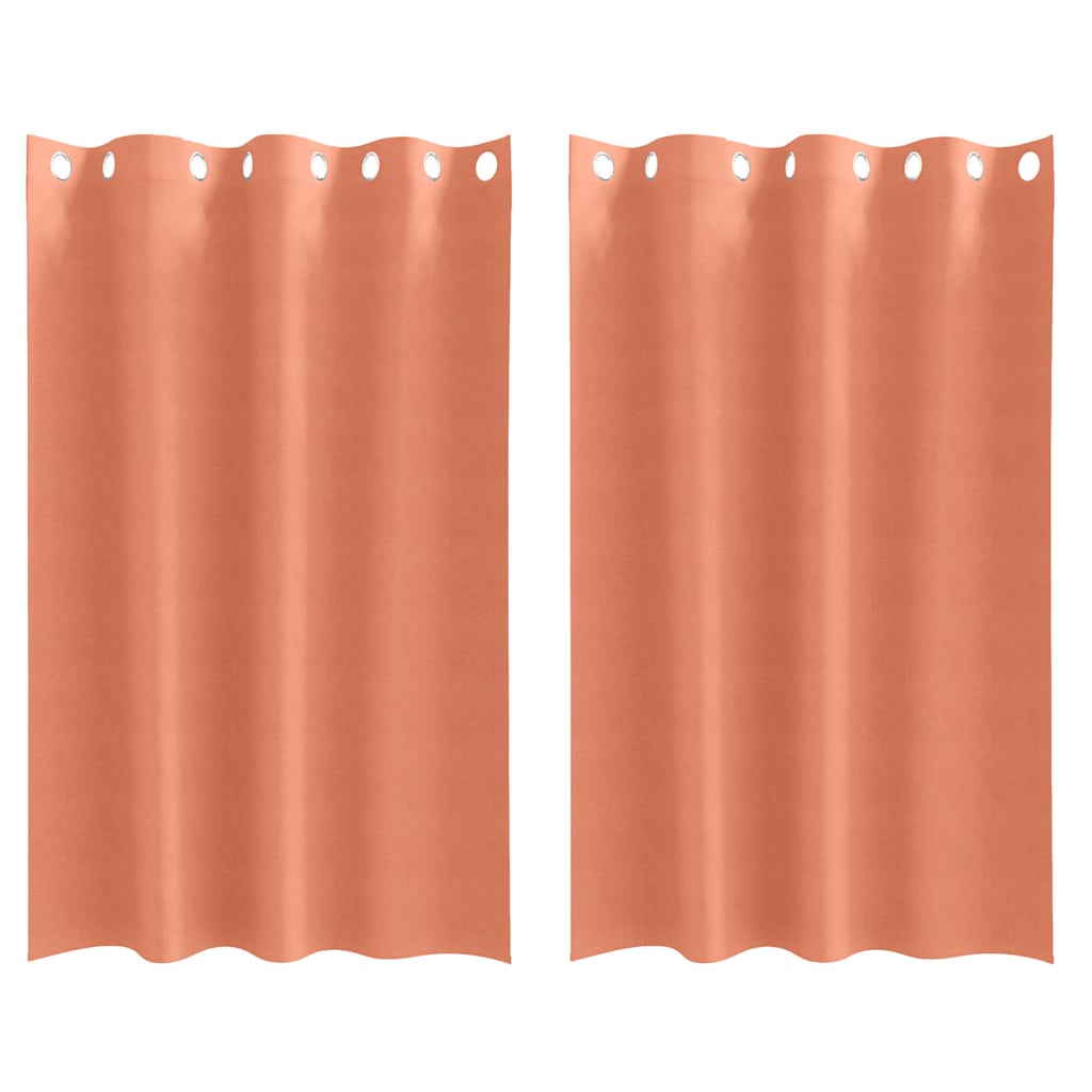 Tende Blackout con Anelli 2 pz Terracotta 175 x 140 cm