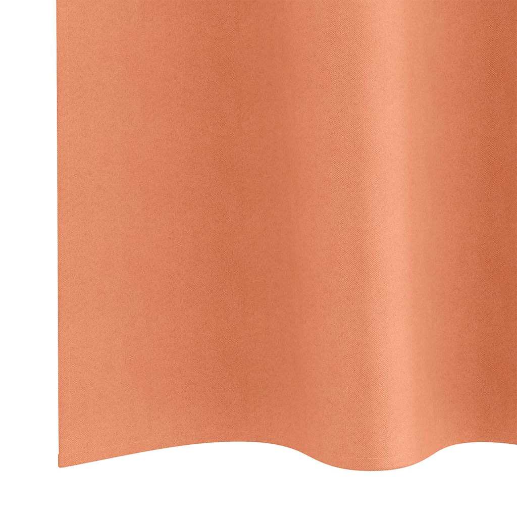 Tende Blackout con Anelli 2 pz Terracotta 175 x 140 cm