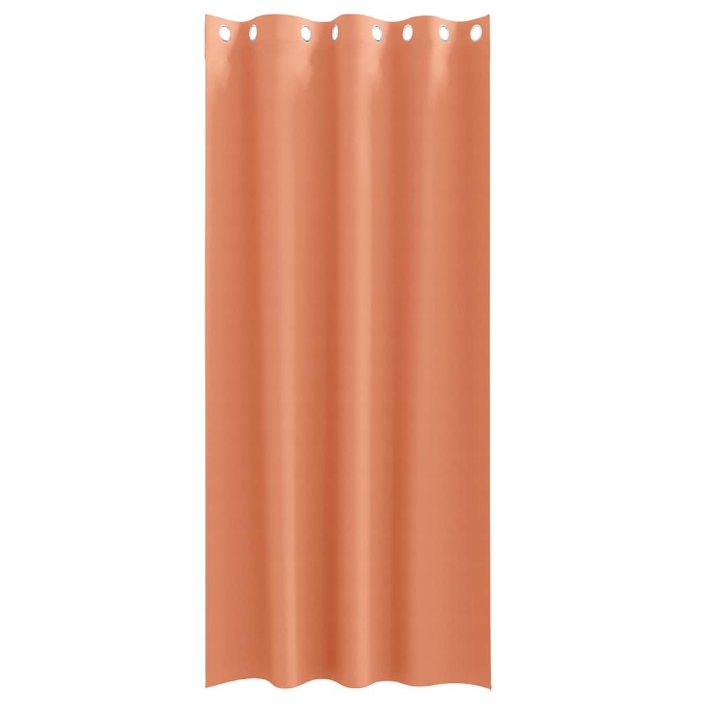 Tende Blackout con Anelli 2 pz Terracotta 245 x 140 cm