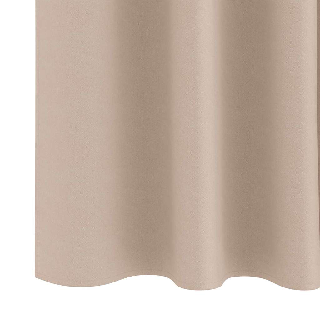 Tende Blackout con Anelli 2 pz Tortora 140 x 140 cm Poliestere
