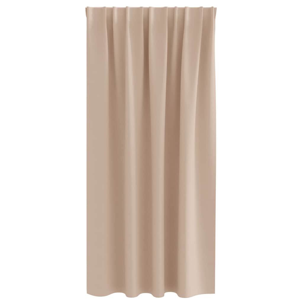 Tende Blackout con Anelli 2 pz Tortora 175 x 140 cm Poliestere