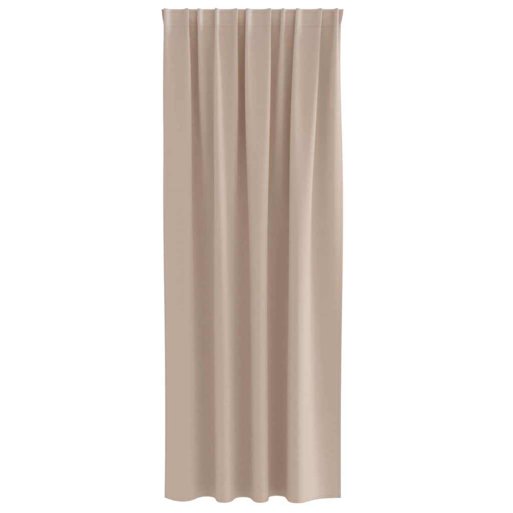 Tende Blackout con Anelli 2 pz Tortora 225 x 140 cm Poliestere