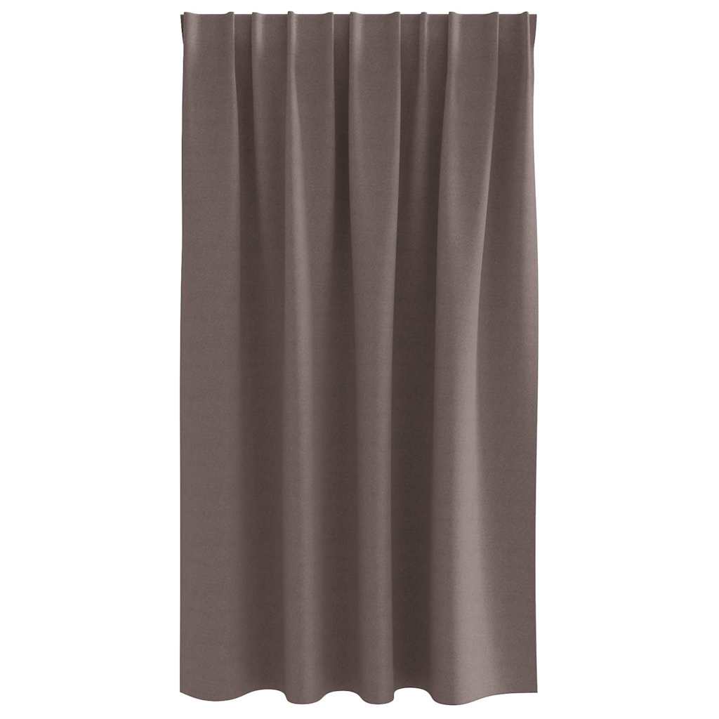 Tende Blackout con Anelli 2 pz Marrone Scuro 140 x 140 cm