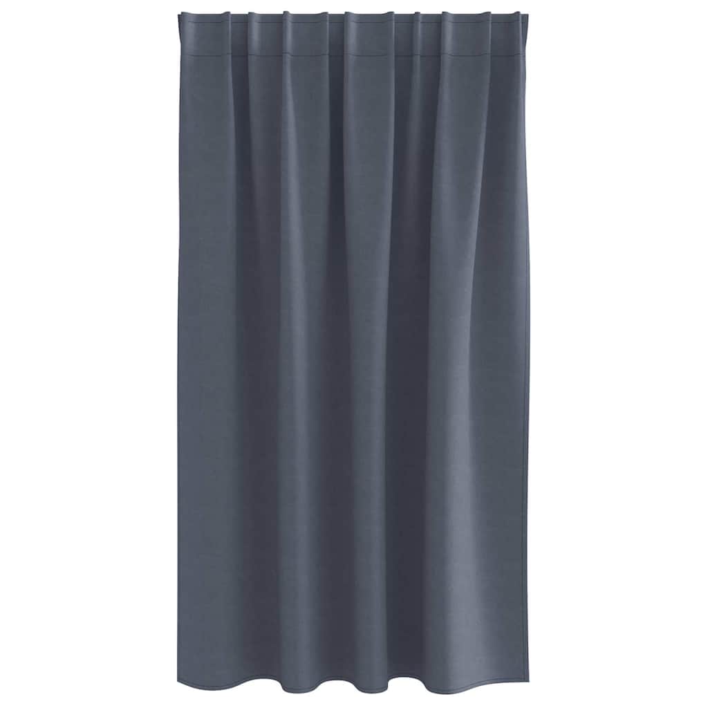 Tende Blackout con Anelli 2 pz Antracite 140 x 140 cm