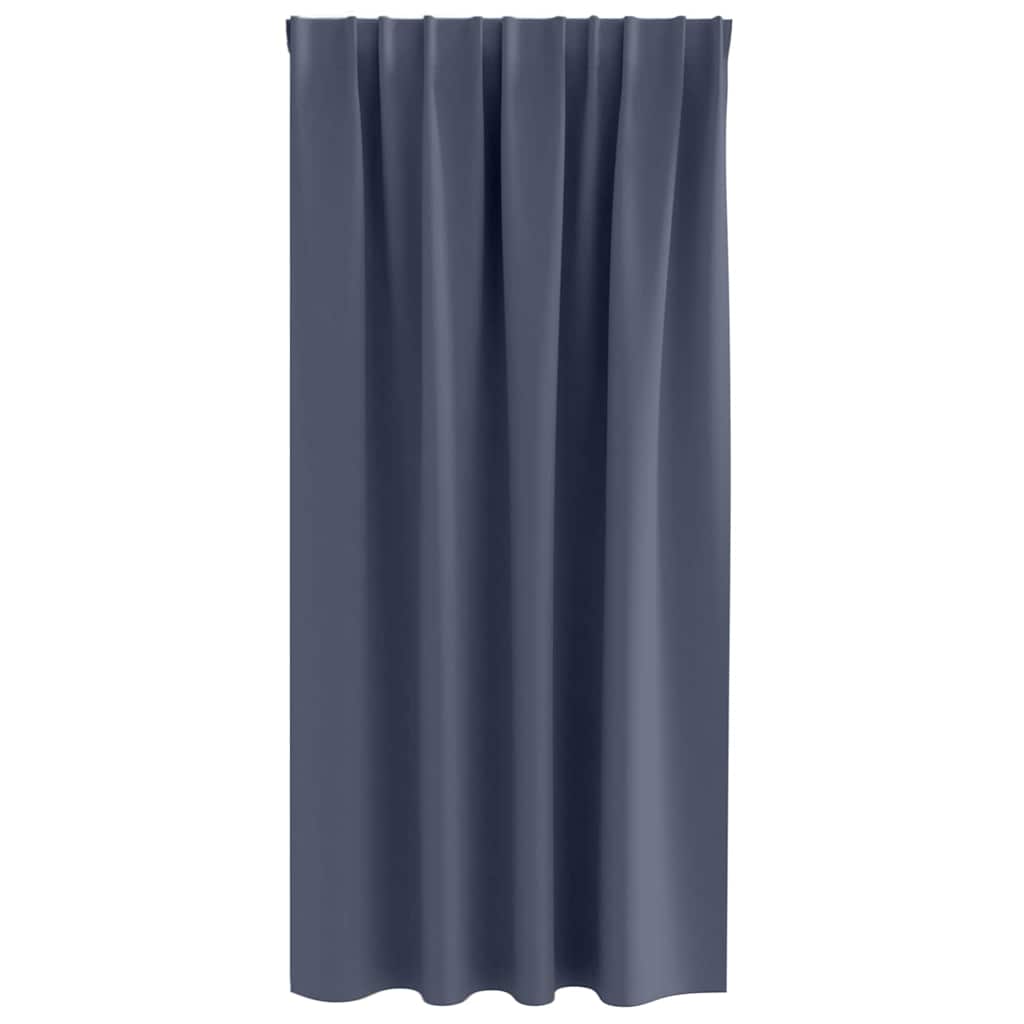 Tende Blackout con Anelli 2 pz Antracite 175 x 140 cm