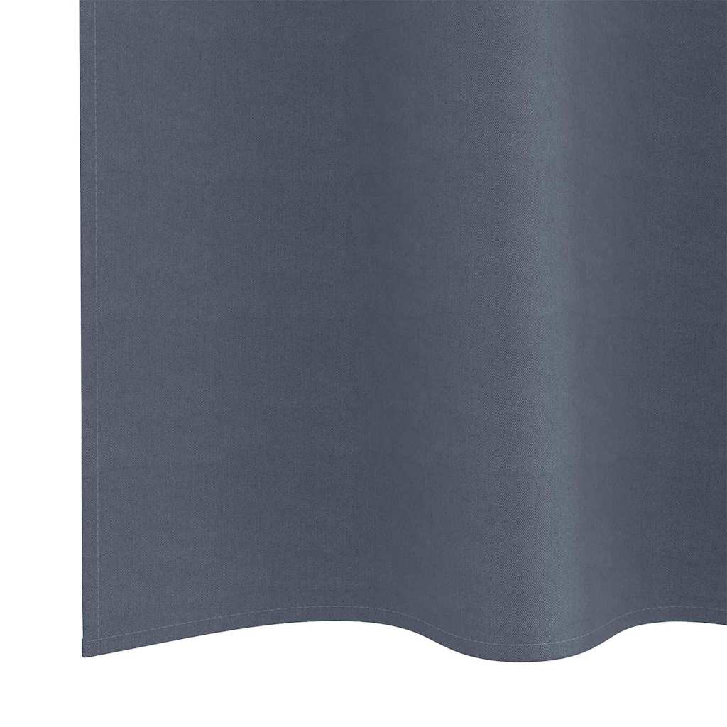 Tende Blackout con Anelli 2 pz Antracite 175 x 140 cm