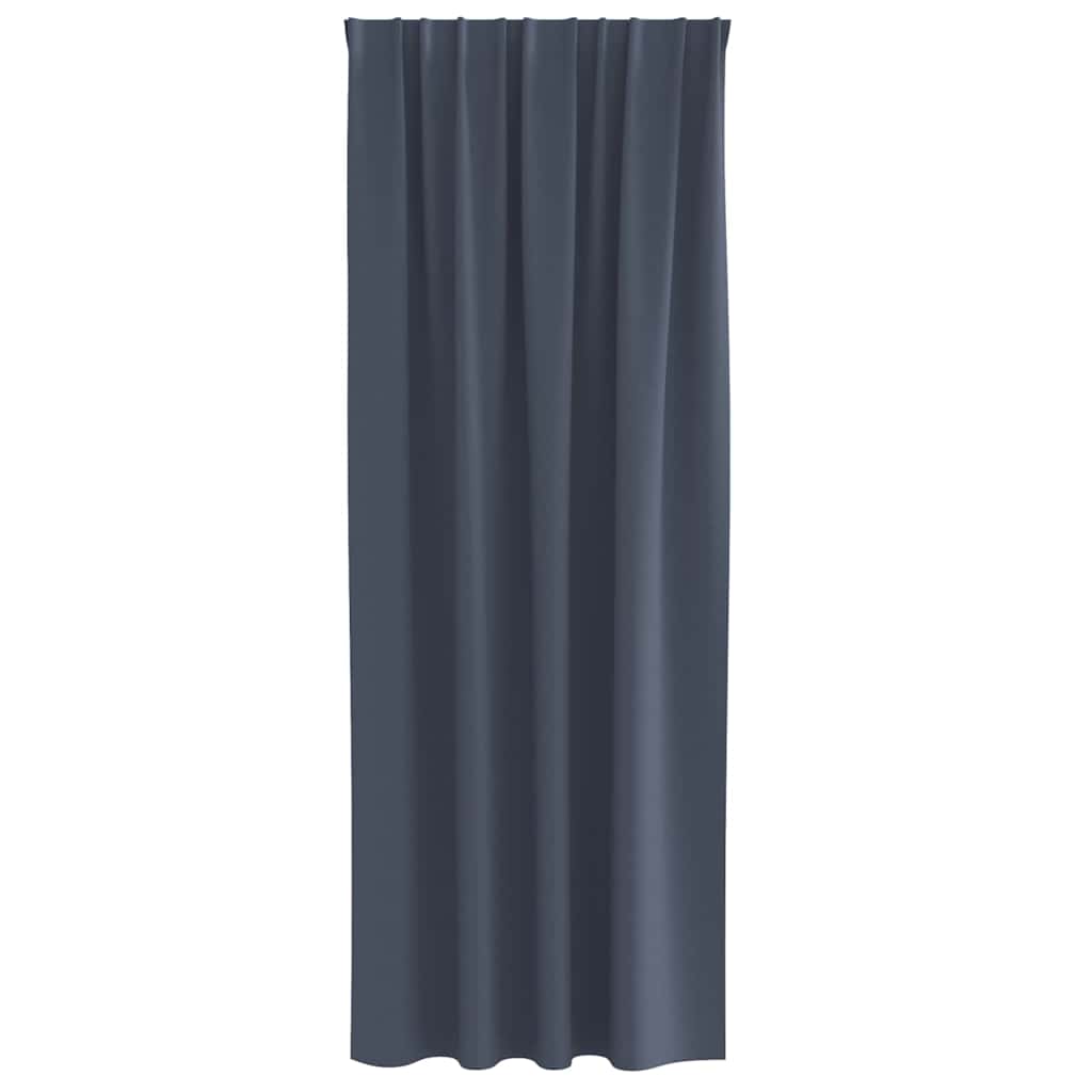 Tende Blackout con Anelli 2 pz Antracite 225 x 140 cm