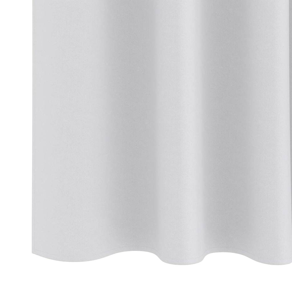 Tende Blackout con Anelli 2 pz Grigio Chiaro 245 x 140 cm