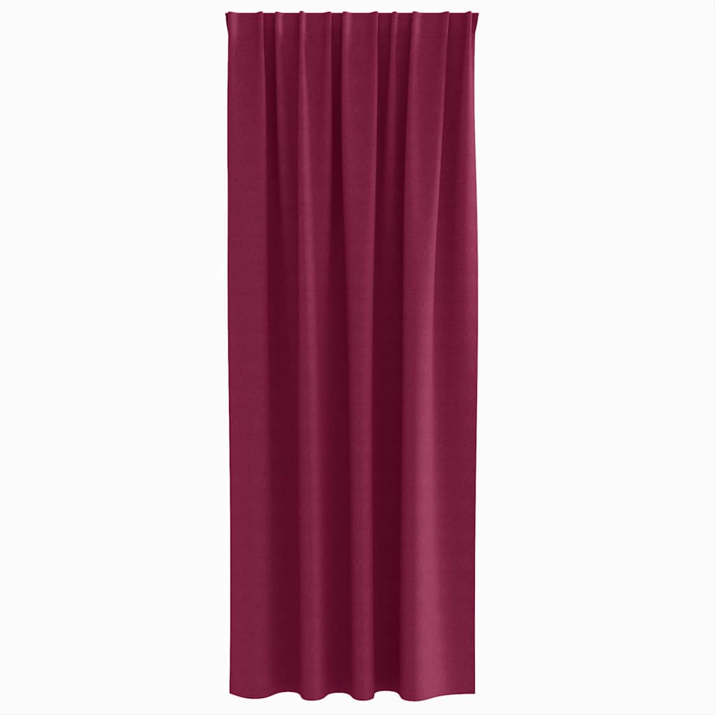 Tende Blackout con Anelli 2 pz Rosso Vino 245 x 140 cm