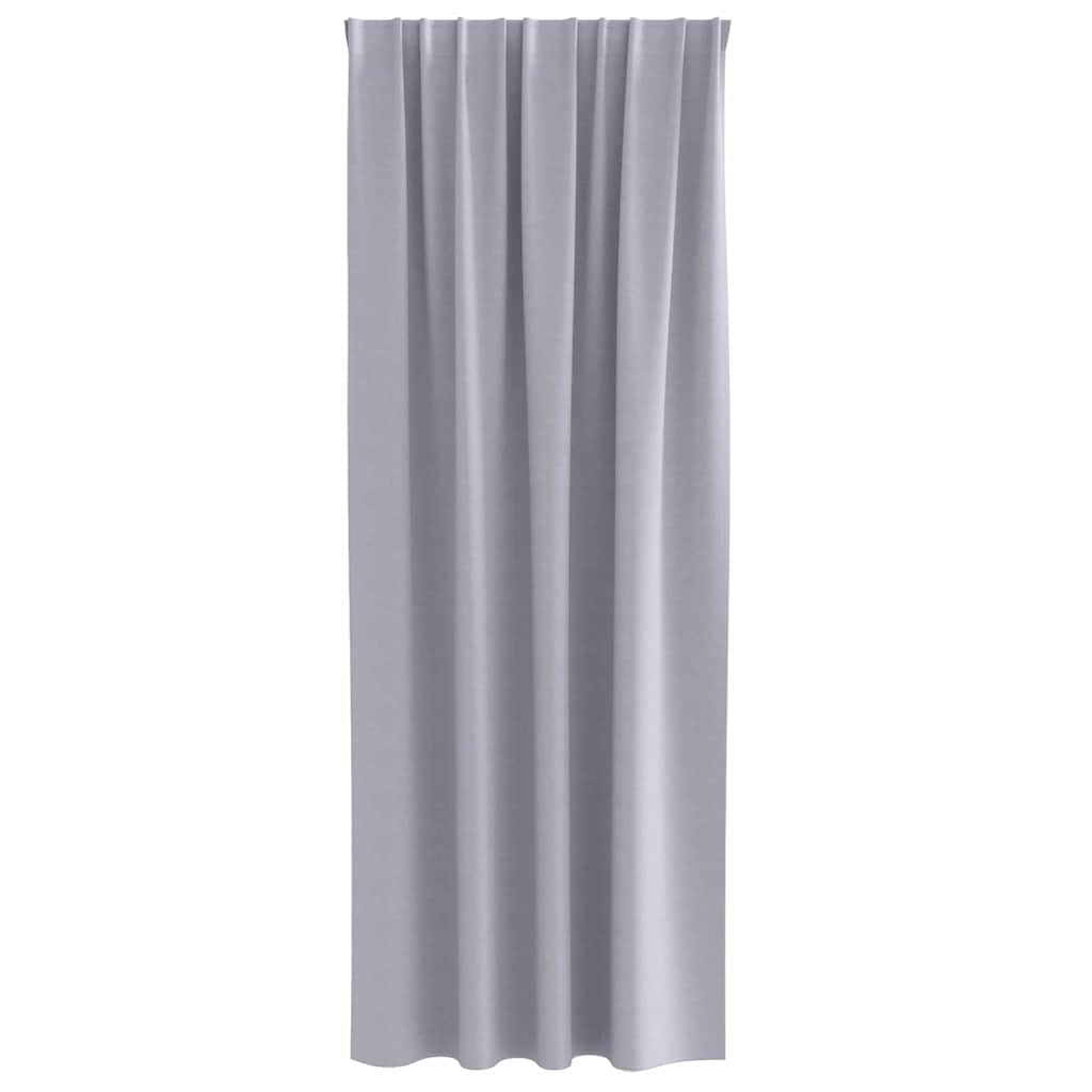Tende Blackout con Anelli 2 pz Grigio Metallico 245 x 140 cm