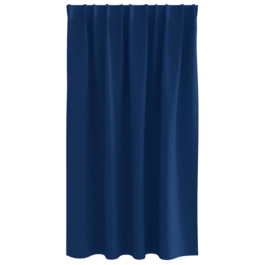 Tende Blackout con Anelli 2 pz Blu Scuro 140 x 140 cm