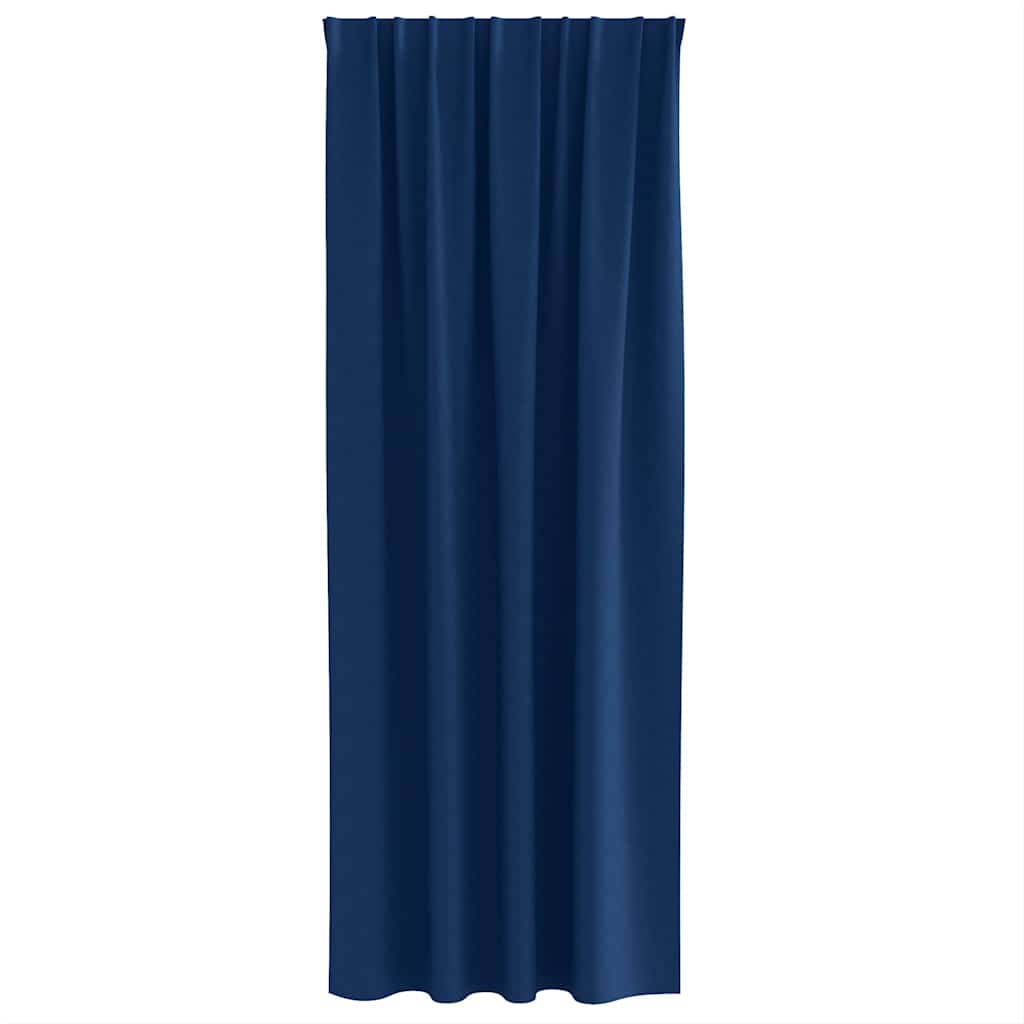 Tende Blackout con Anelli 2 pz Blu Scuro 260 x 140 cm