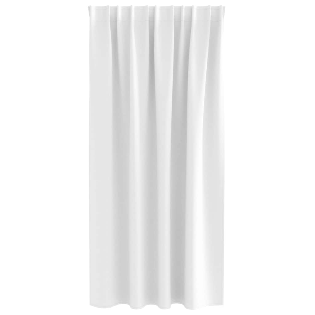 Tende Blackout con Anelli 2 pz Bianco brillante 175 x 140 cm