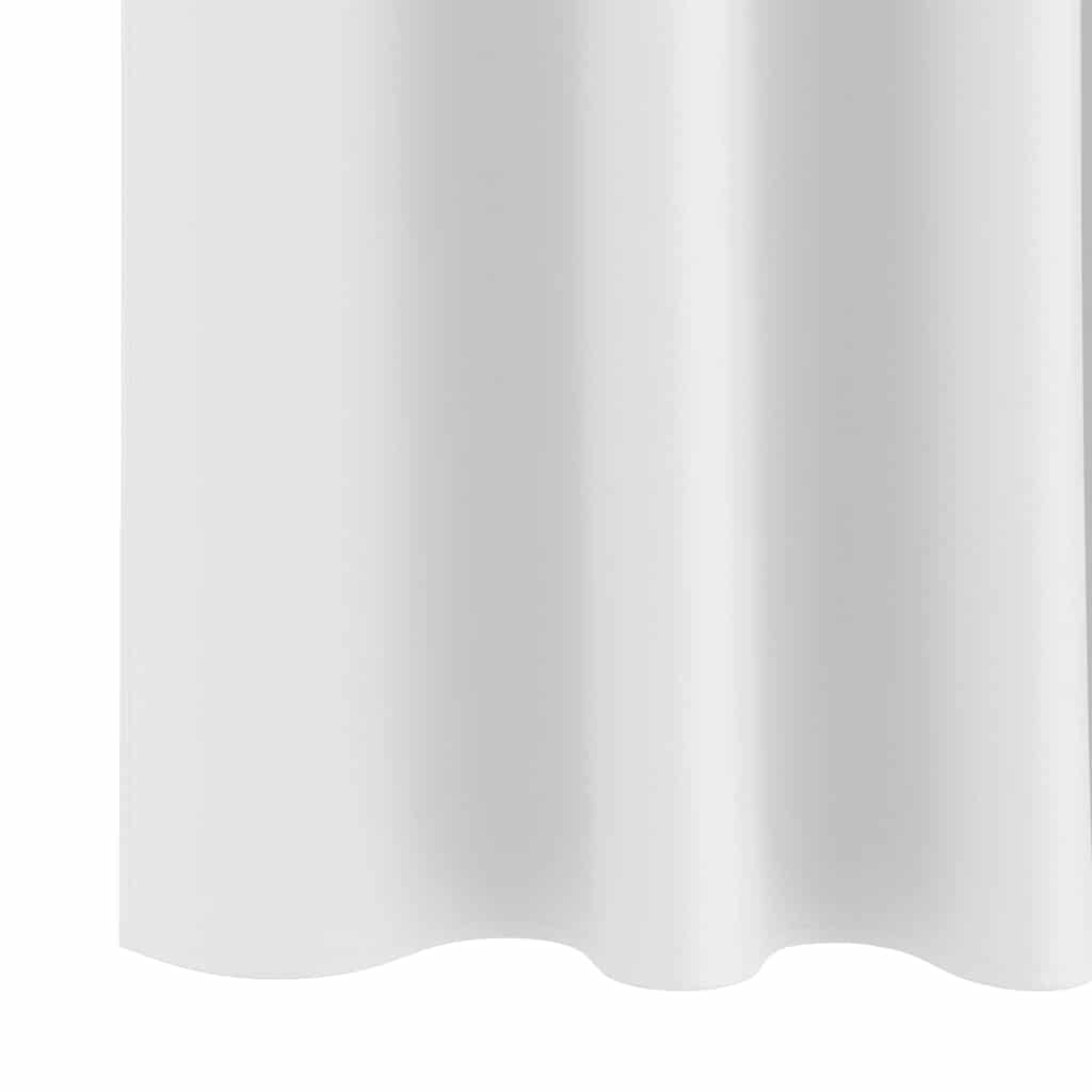 Tende Blackout con Anelli 2 pz Bianco brillante 175 x 140 cm