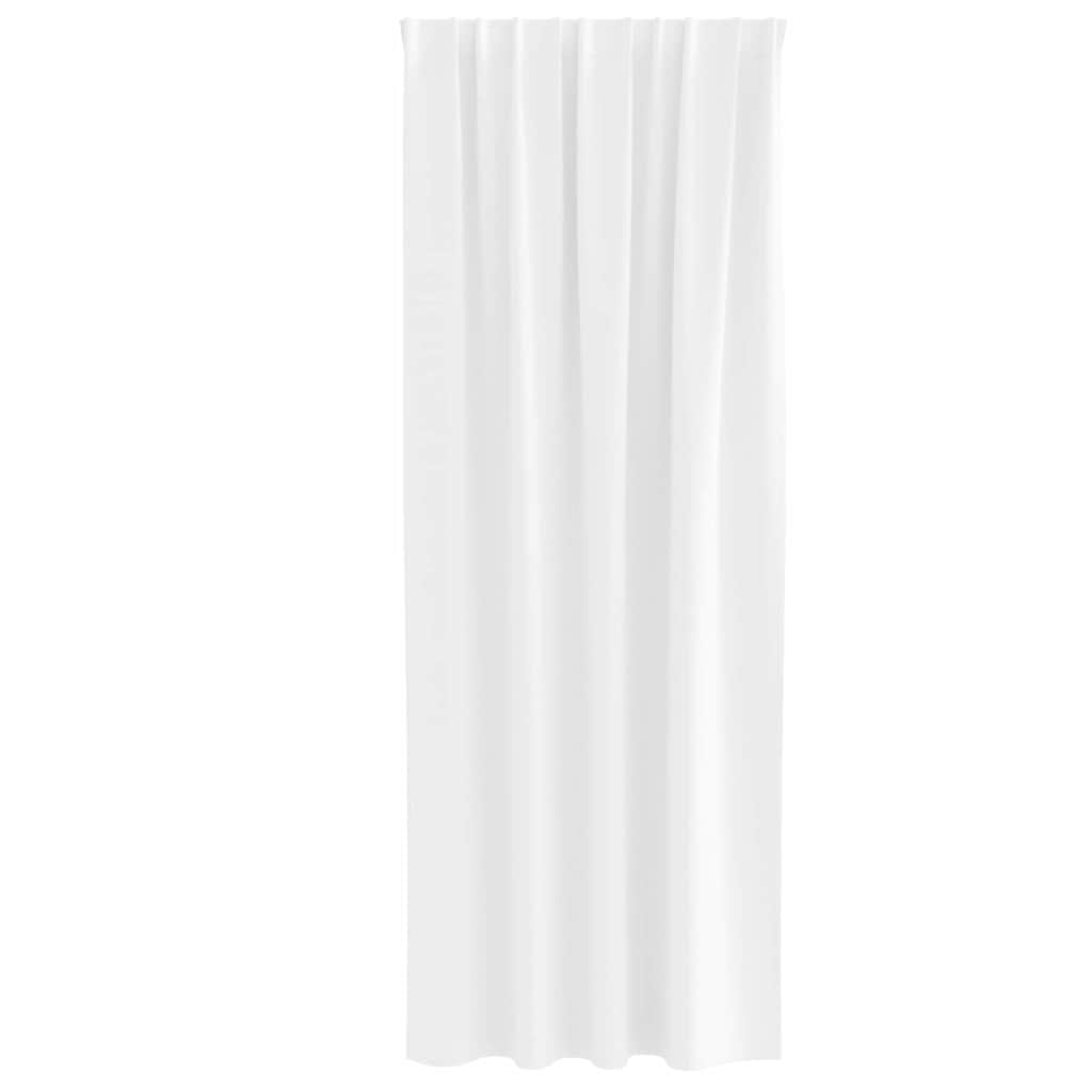 Tende Blackout con Anelli 2 pz Bianco brillante 260 x 140 cm