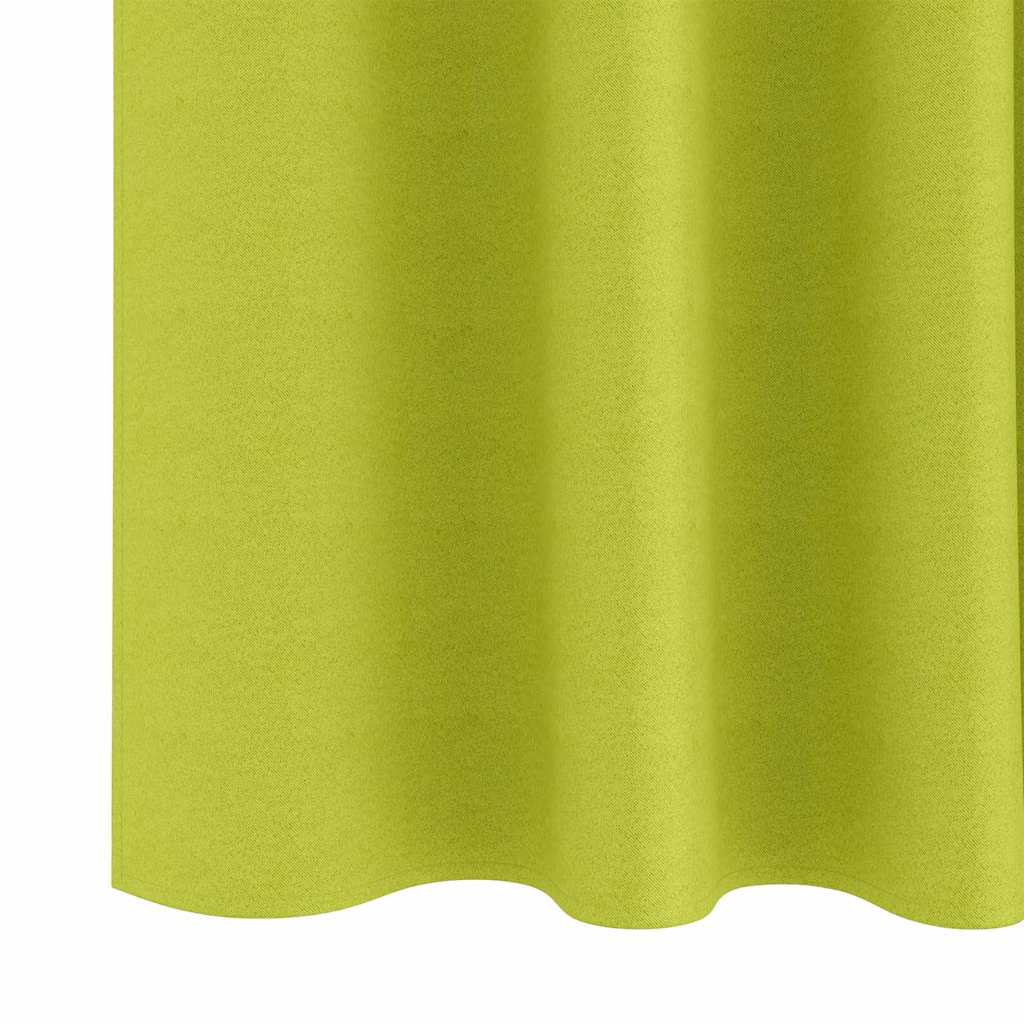Tende Blackout con Anelli 2 pz Verde 175 x 140 cm Poliestere