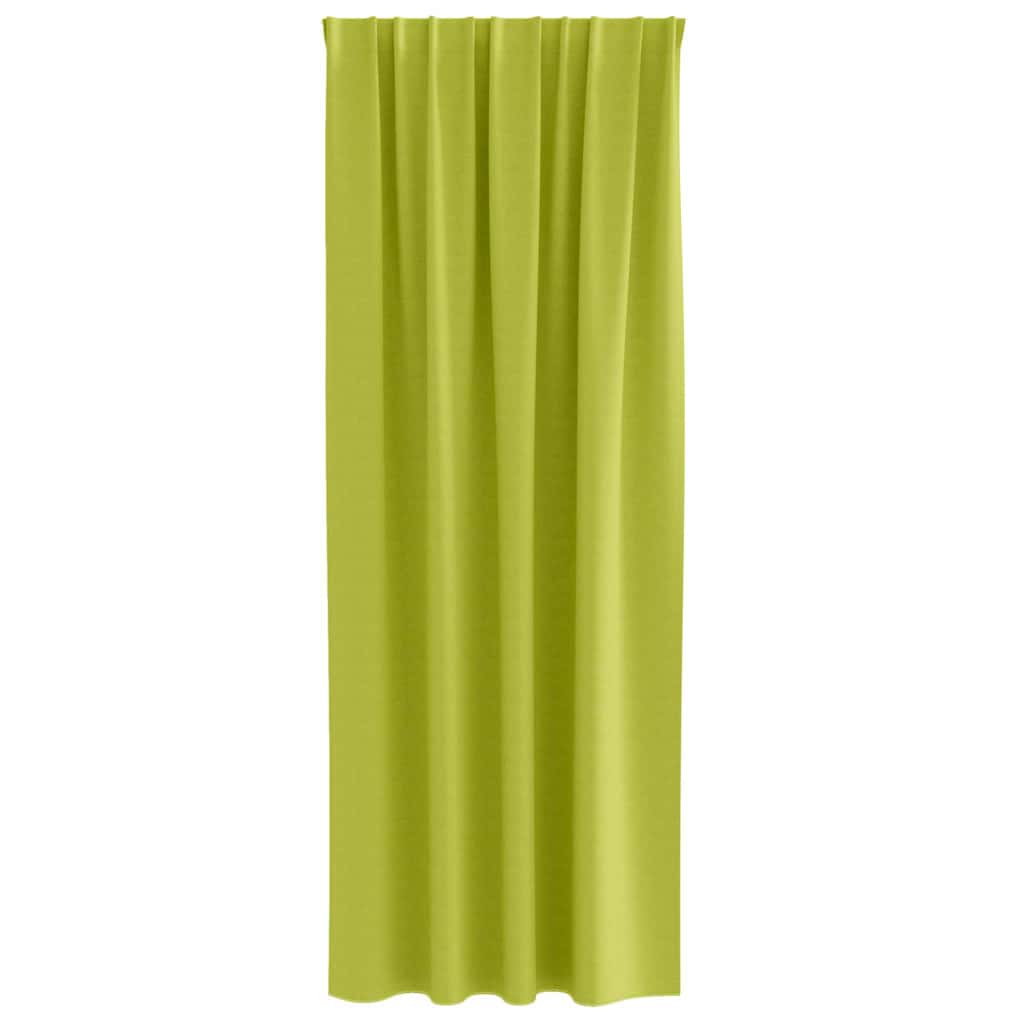 Tende Blackout con Anelli 2 pz Verde 225 x 140 cm Poliestere
