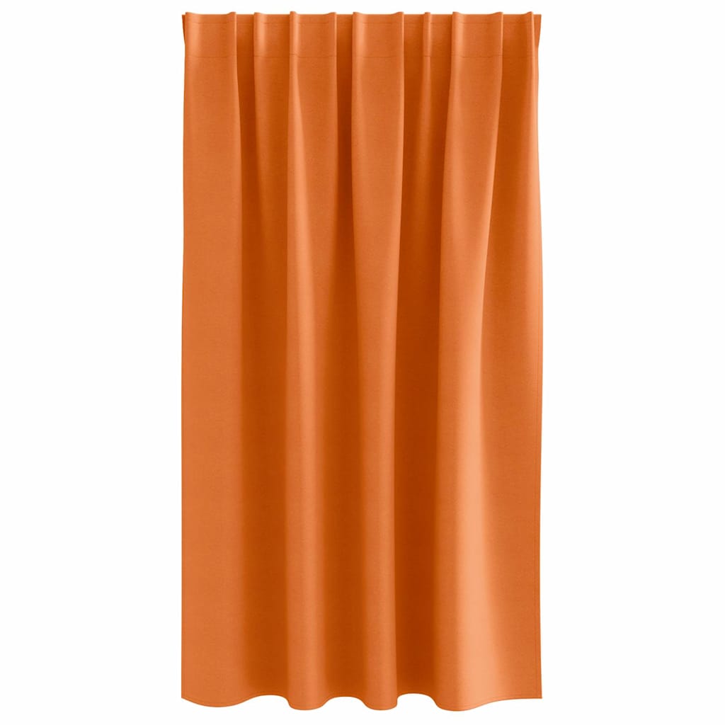 Tende Blackout con Anelli 2 pz Arancione Vivo 140 x 140 cm
