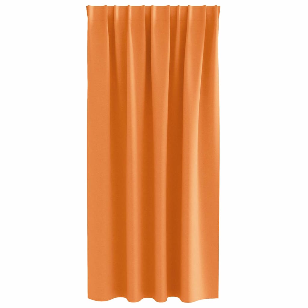Tende Blackout con Anelli 2 pz Arancione 175 x 140 cm