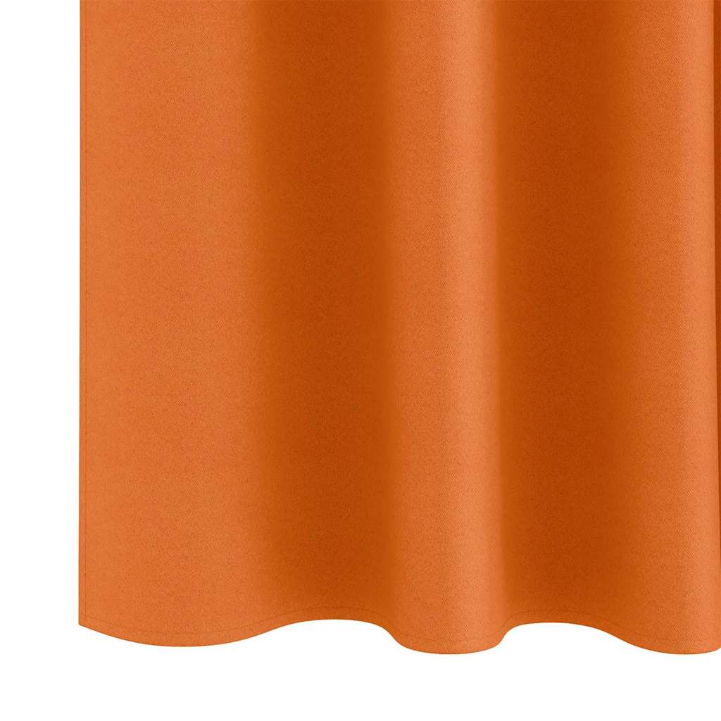 Tende Blackout con Anelli 2 pz Arancione 175 x 140 cm