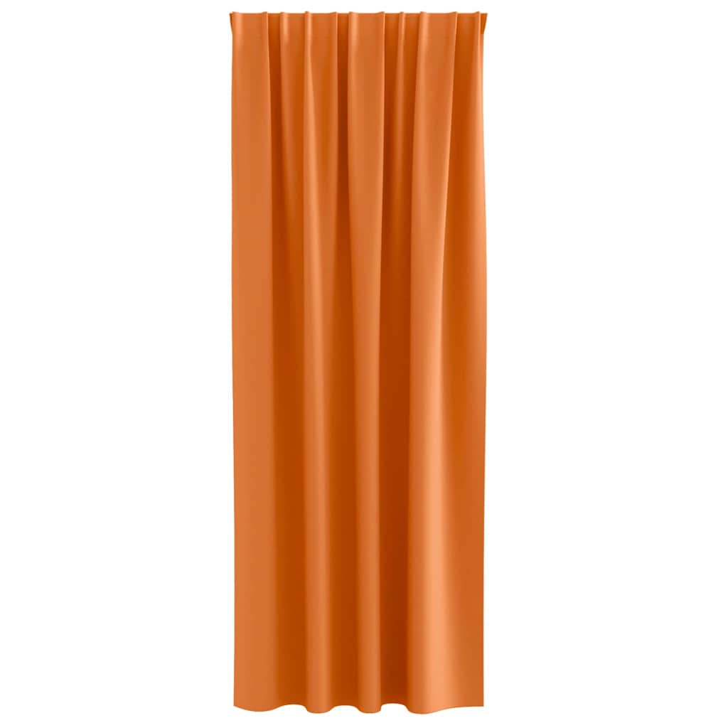 Tende Blackout con Anelli 2 pz Arancione Vivo 245 x 140 cm