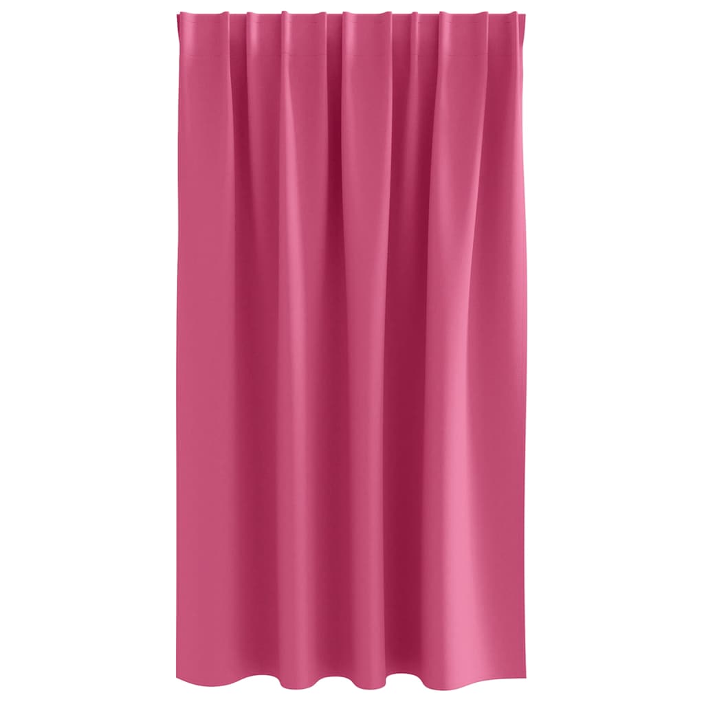 Tende Blackout con Anelli 2 pz Rosa Vivo 140 x 140 cm