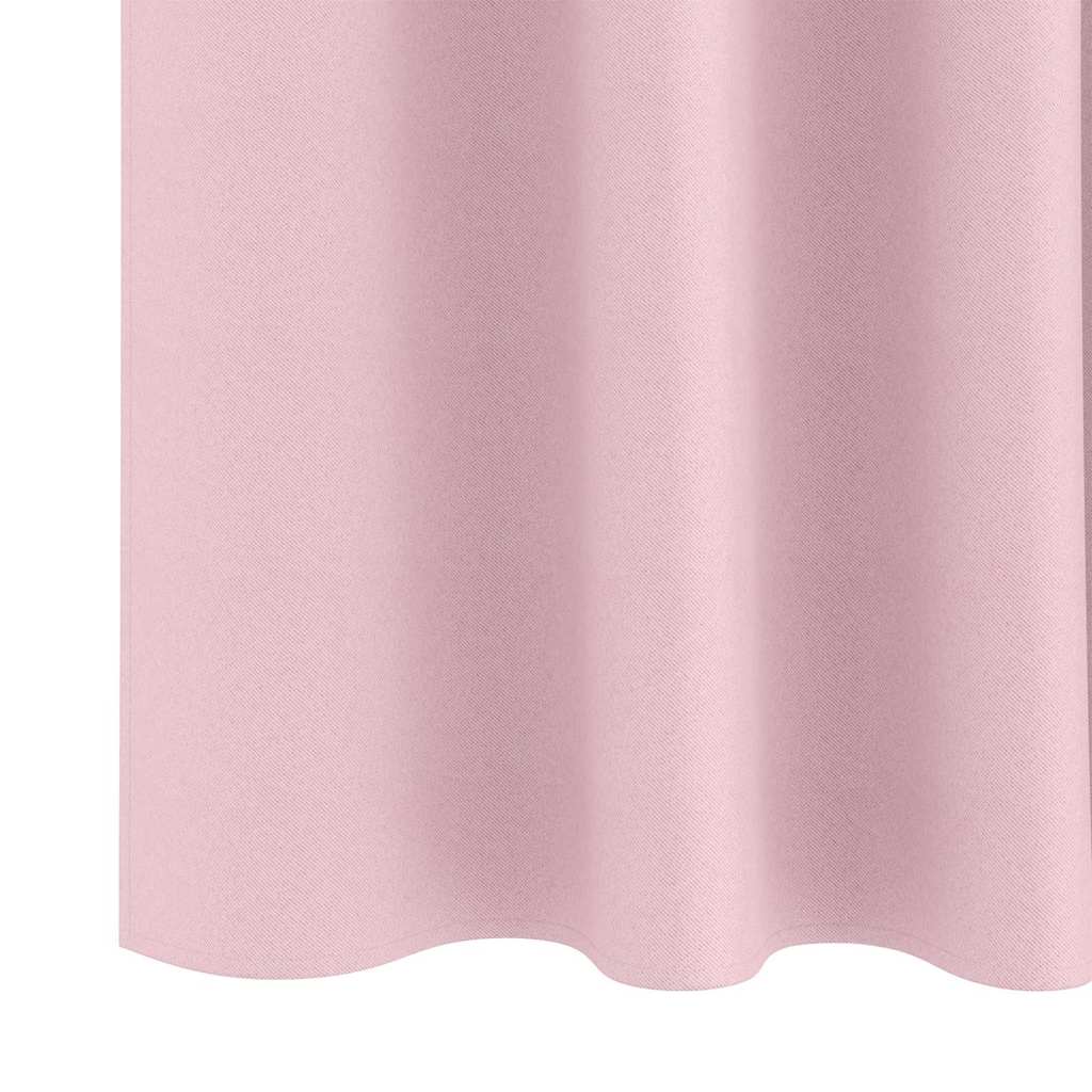 Tende Blackout con Anelli 2 pz Rosa baby 175 x 140 cm