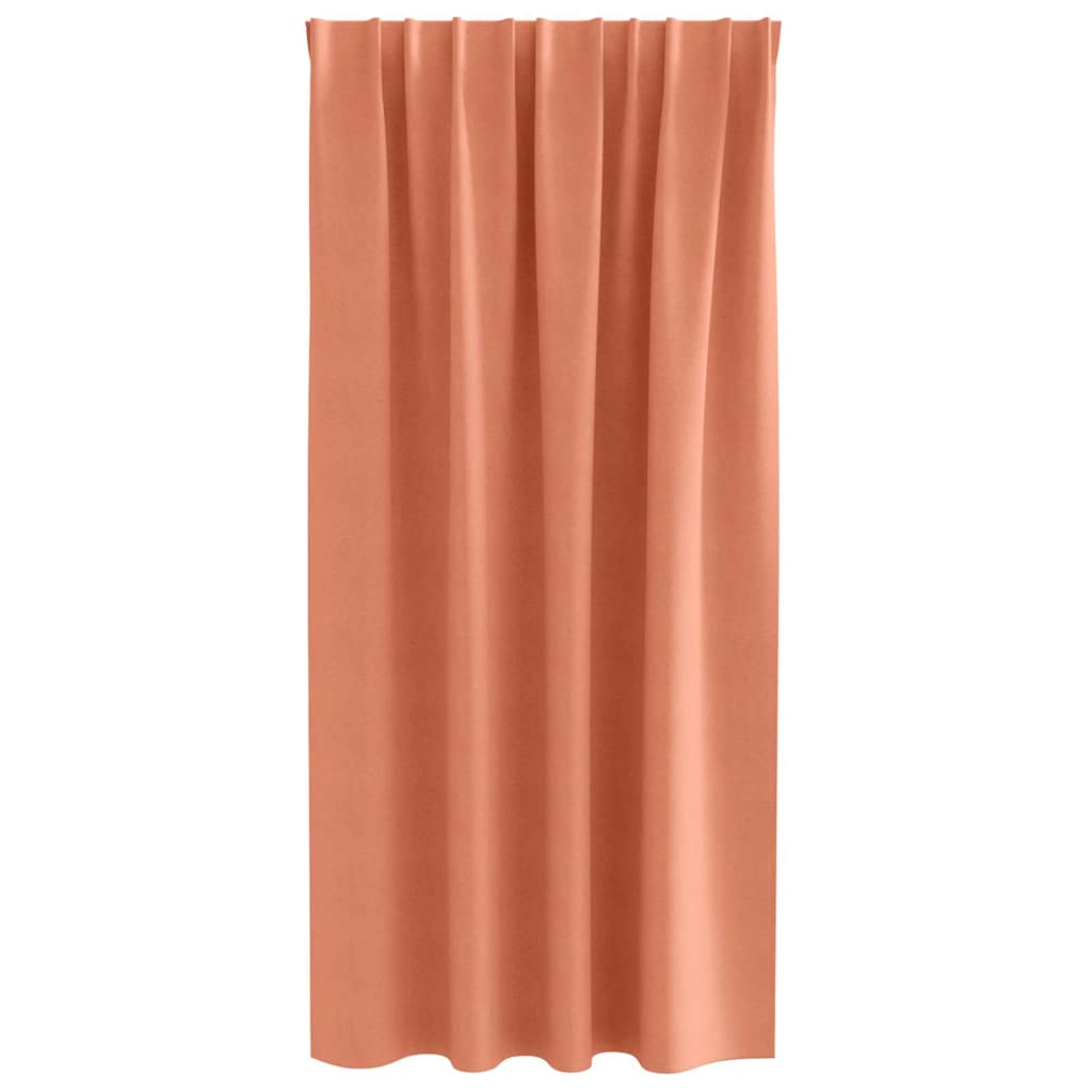 Tende Blackout con Anelli 2 pz Terracotta 175 x 140 cm