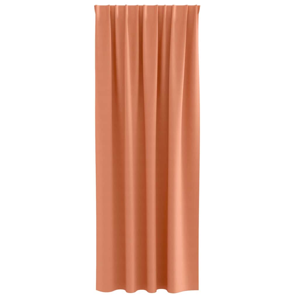 Tende Blackout con Anelli 2 pz Terracotta 260 x 140 cm