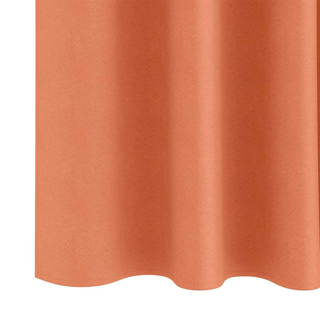 Tende Blackout con Anelli 2 pz Terracotta 260 x 140 cm