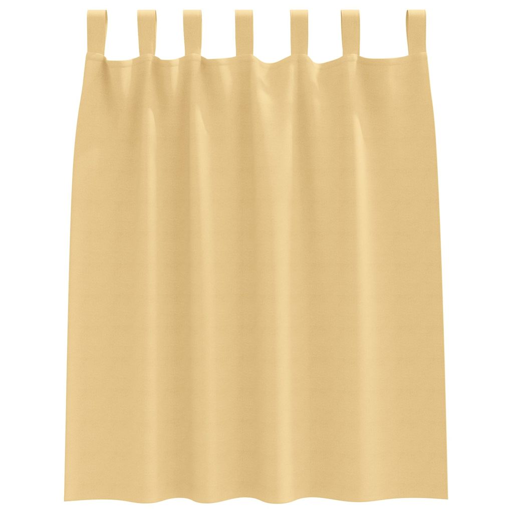 Tende Blackout con Anelli 2 pz Beige 140 x 140 cm Poliestere