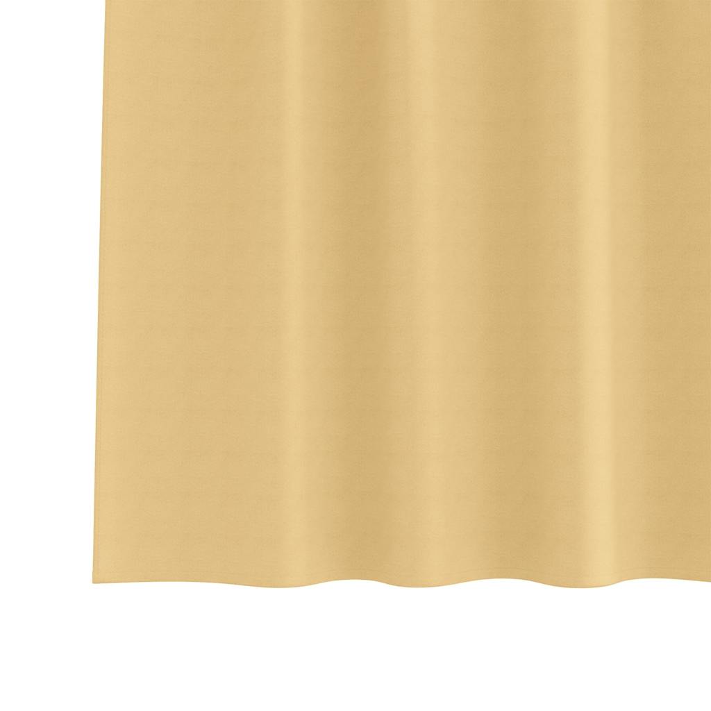 Tende Blackout con Anelli 2 pz Beige 175 x 140 cm Poliestere
