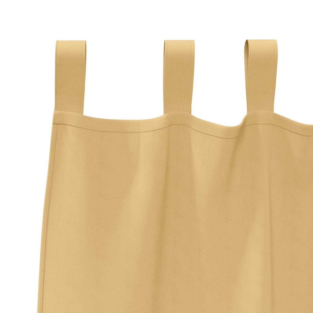 Tende Blackout con Anelli 2 pz Beige 245 x 140 cm Poliestere