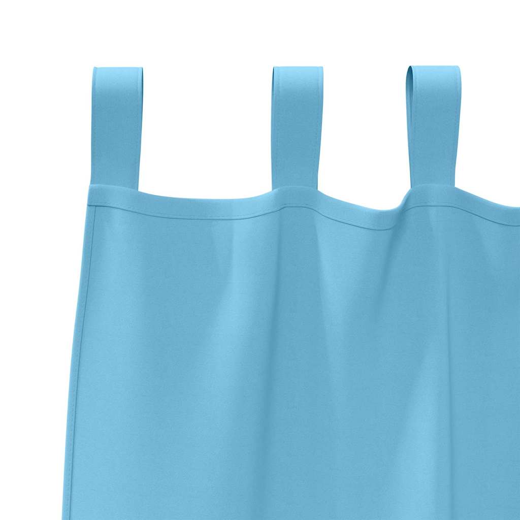 Tende Blackout con Anelli 2 pz Azzurro 260 x 140 cm Poliestere