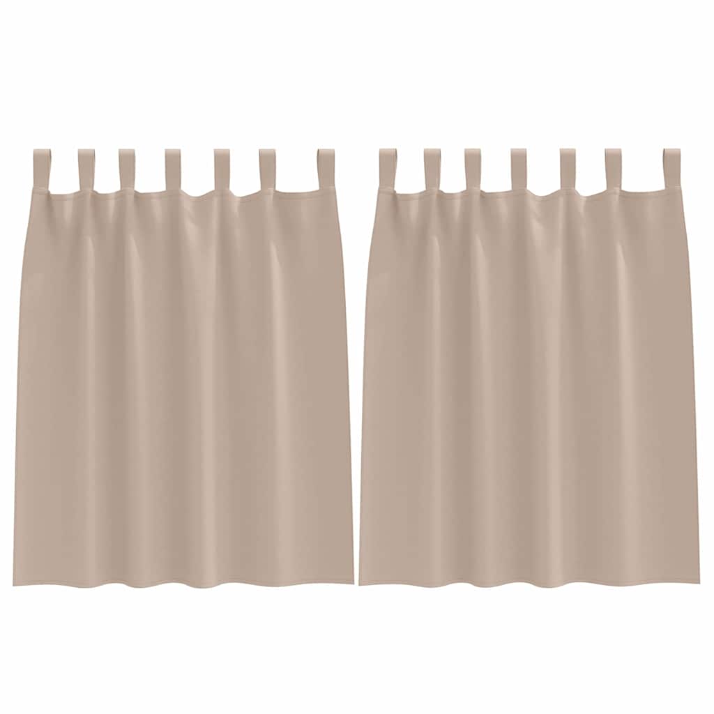 Tende Blackout con Anelli 2 pz Tortora 140 x 140 cm Poliestere