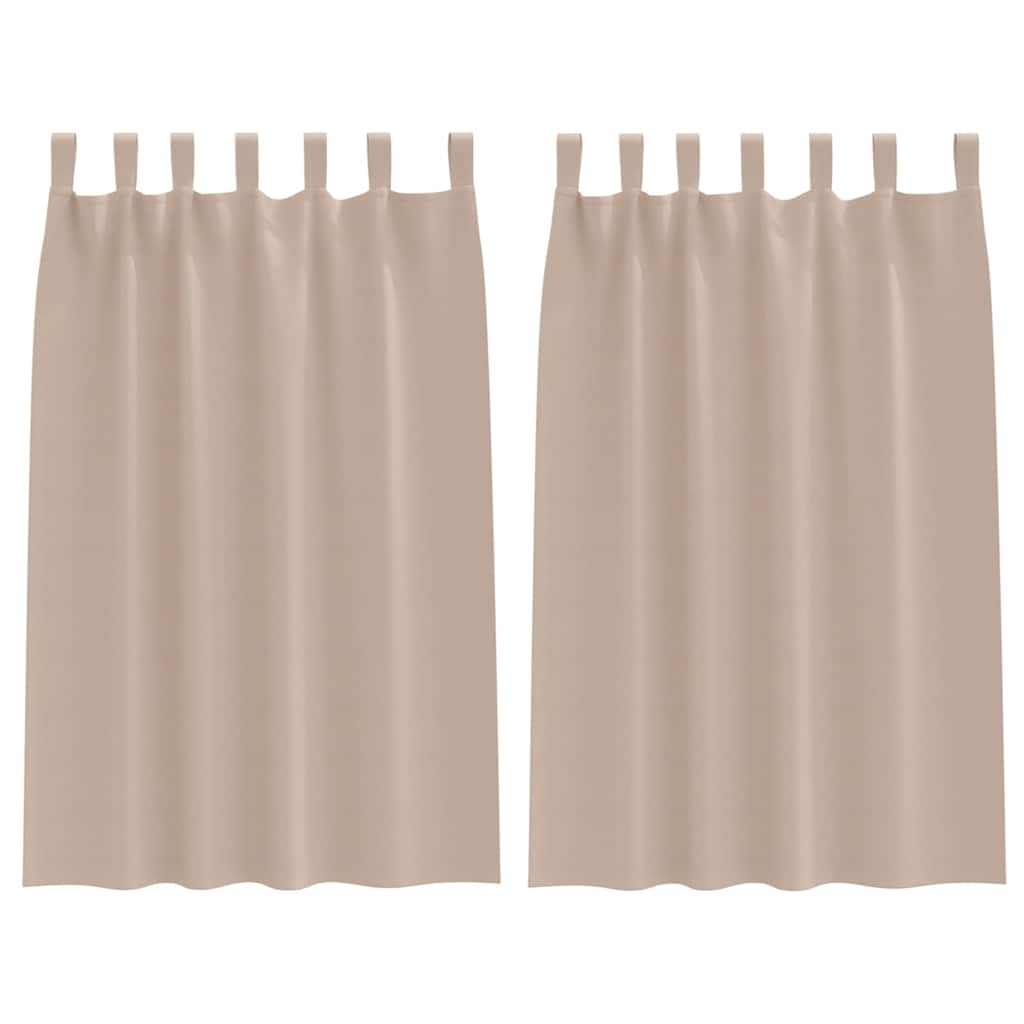 Tende Blackout con Anelli 2 pz Tortora 175 x 140 cm Poliestere