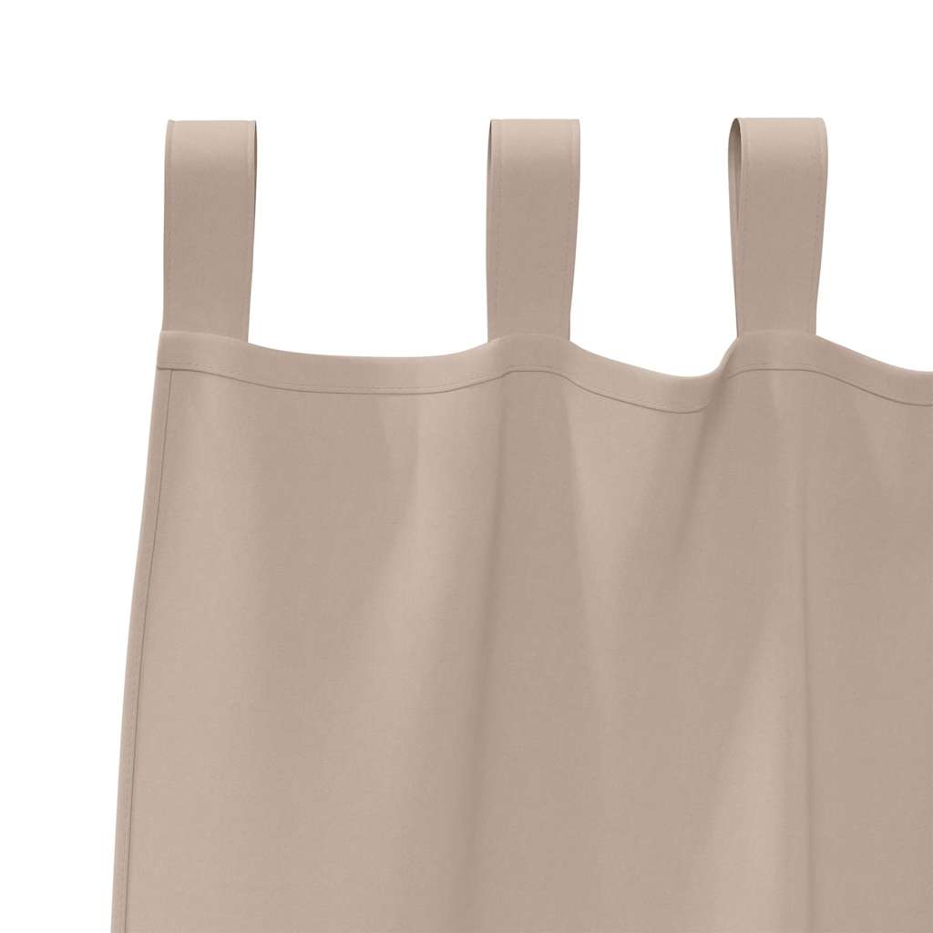 Tende Blackout con Anelli 2 pz Tortora 175 x 140 cm Poliestere