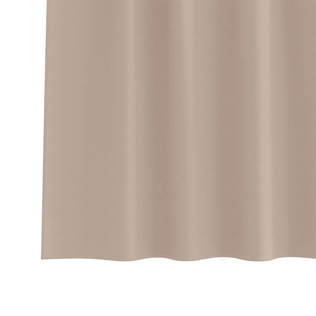 Tende Blackout con Anelli 2 pz Tortora 175 x 140 cm Poliestere