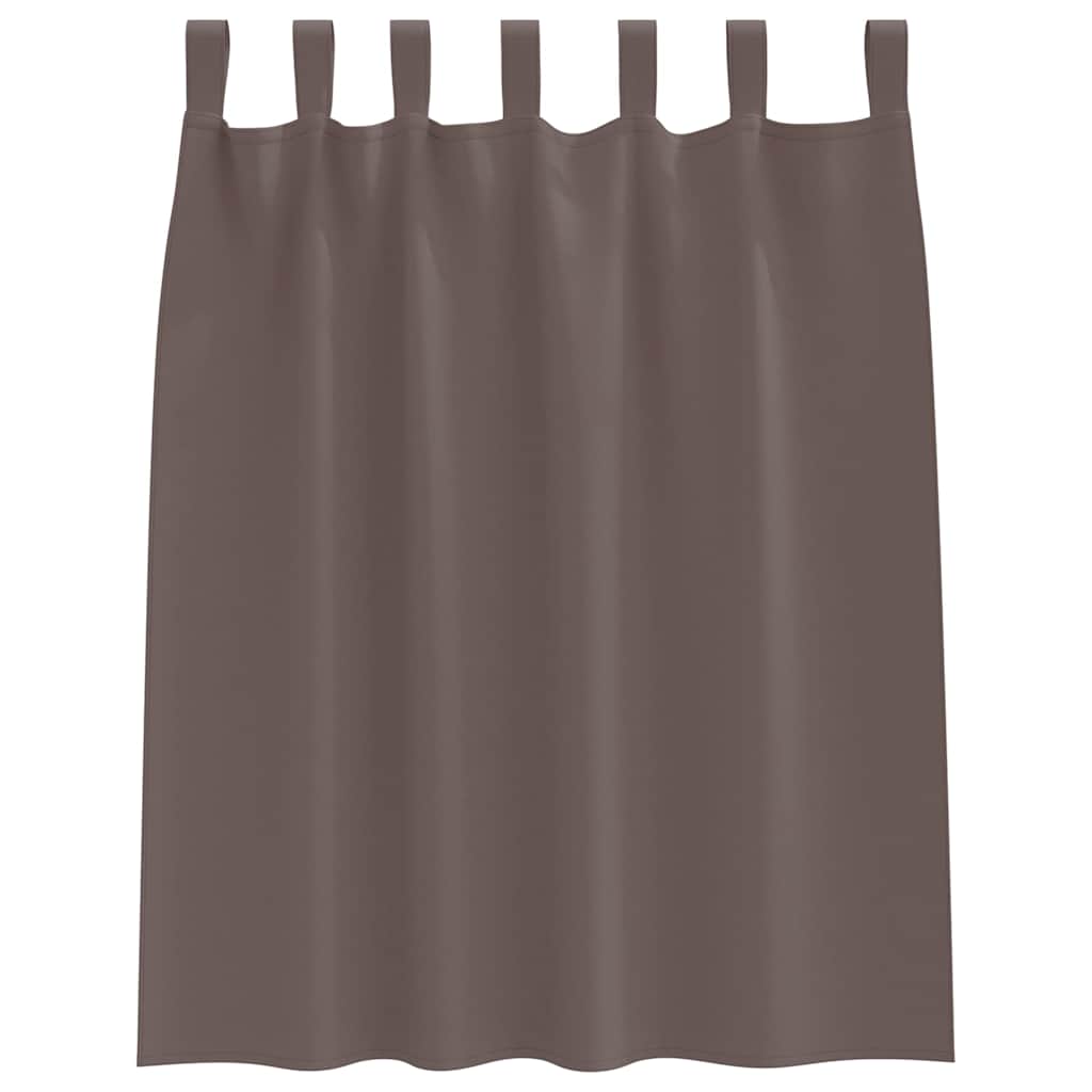 Tende Blackout con Anelli 2 pz Marrone Scuro 140 x 140 cm