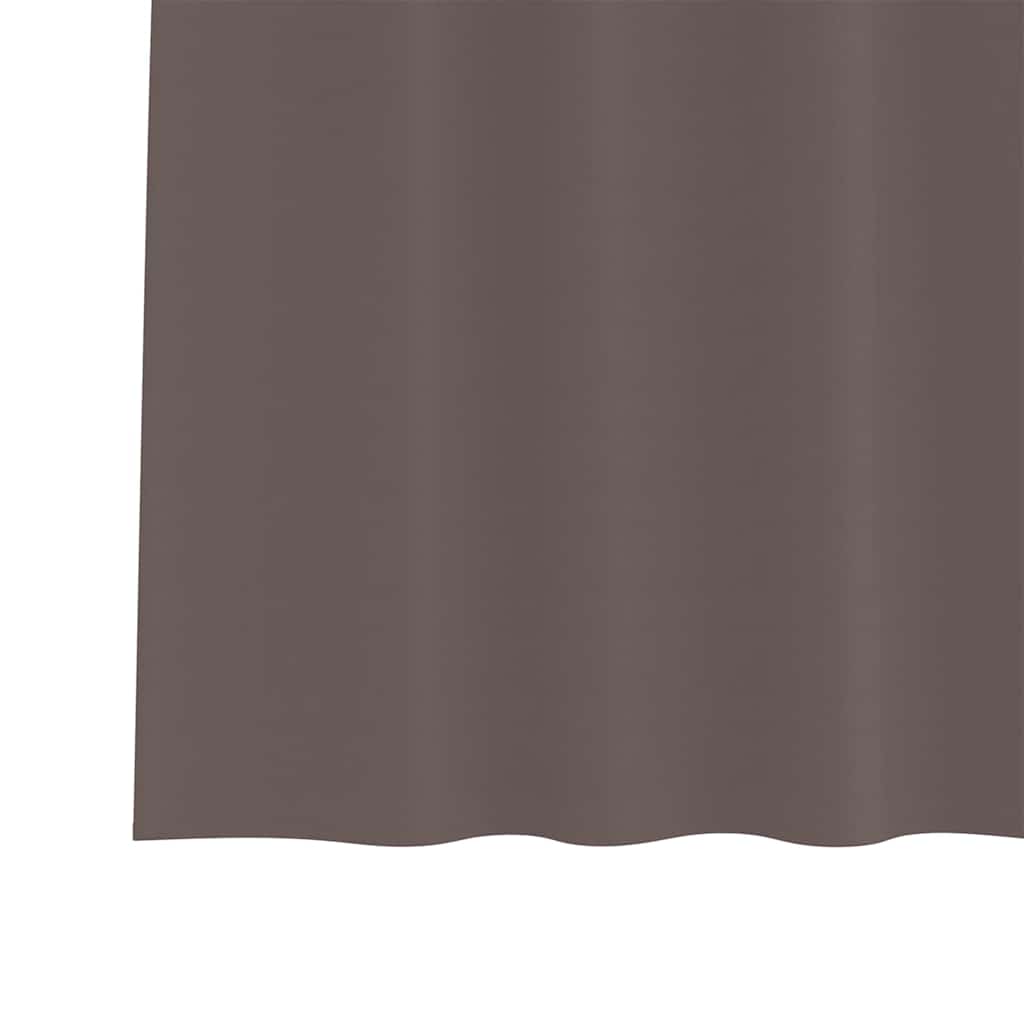Tende Blackout con Anelli 2 pz Marrone Scuro 140 x 140 cm